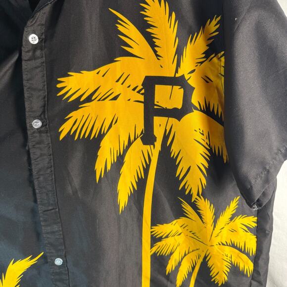 Pittsburgh Pirates Shirt Mens XL Palm Tree MLB Baseball Button Up Levin's Hawaii - Picture 2 of 7